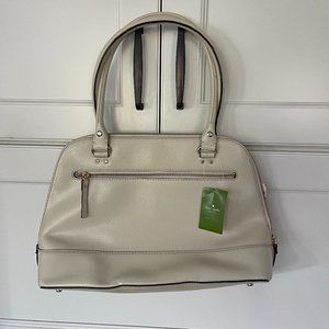 Kate Spade Wellesley Rachelle Cream Leather Satchel Shoulder Bag NEW WITH TAG
